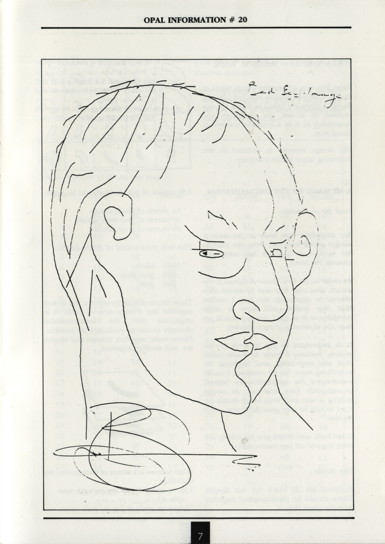 Opal Information: Number 20 (page 7 - Brian Eno self-portrait)